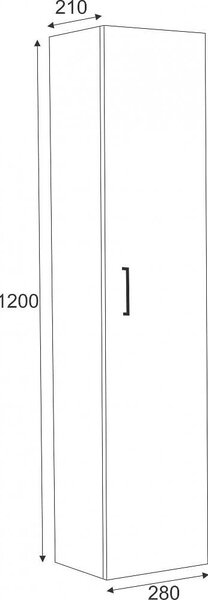 Колона за баня Касерта реверсивна 120 см