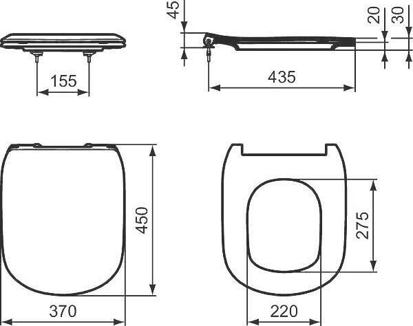 WC комплект за вграждане структура Grohe/тоалетна чиния Tesi AquaBlade®
