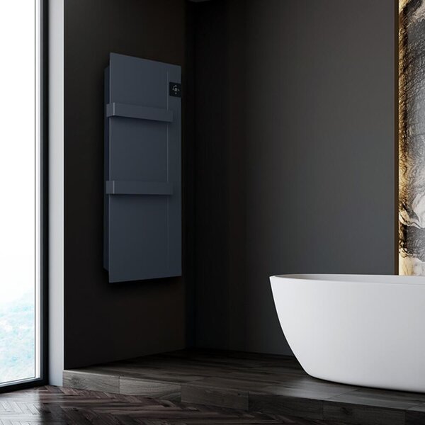 Електрически отоплител за баня Onsen Anthracite 750W, цвят антрацит