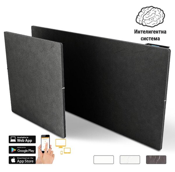 Електрически отоплител за баня Star Wi-Fi 1000 W, черен релеф