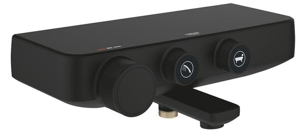 Grohtherm SmartControl Термостатен смесител за вана/душ, бутонен, phantom black