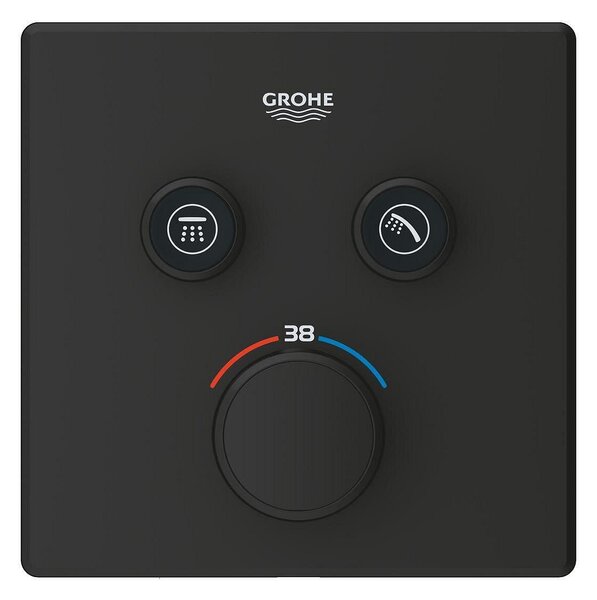 Grohtherm SmartControl Термостат за вграждане с 2 извода, цвят phantom black