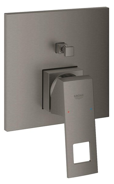 Eurocube вграден смесител вана/душ, цвят brushed hard graphite, PVD