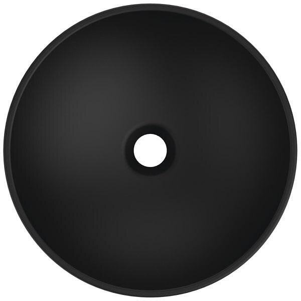 Strada "O" кръгла мивка за монтаж върху плот Ф41 cm, черен мат