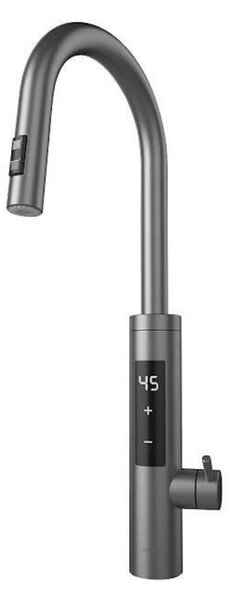 Нагревател за вода Elite EHD-1514PP, 3300W, Регулируема мощност, Въртене на 360, Самоподгряване, Сензорен дисплей, IPX4, Сребрист