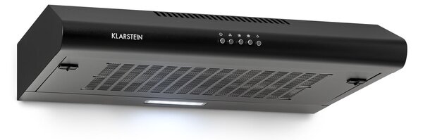 Klarstein Capannina, абсорбатор за вграждане под шкаф, 60 см, 199 m³ / h, LED, неръждаема стомана, черен