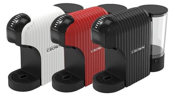 Еспресо машина 7в1 Crown CCM-1530B, 1400 W, 20 bar, 0.9 л, 7 адаптера, LED индикатори, Контрол дължината на кафето, Черен