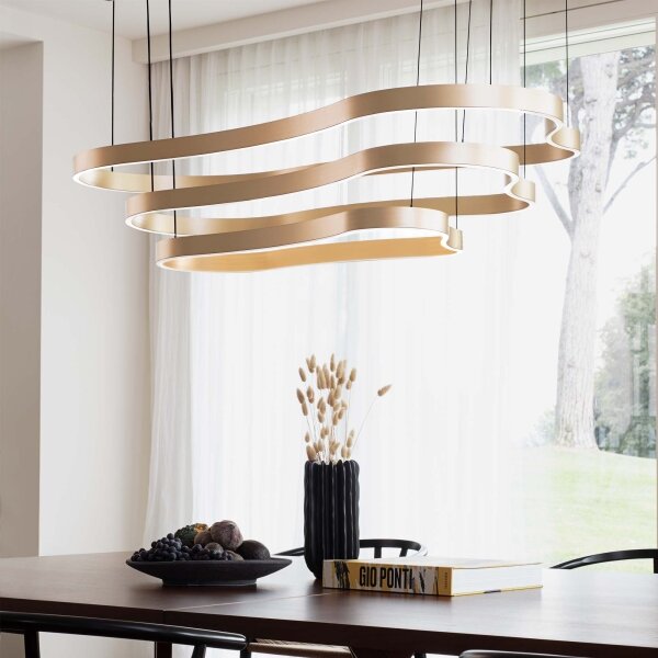 Ideal Lux - LED Пендел WAVES LED/37W/230V CRI 90 месинг