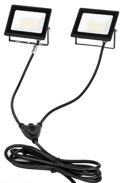 Aigostar - LED прожектор със стойка 2xLED/30W/230V 6500K IP65 оранжев/черен