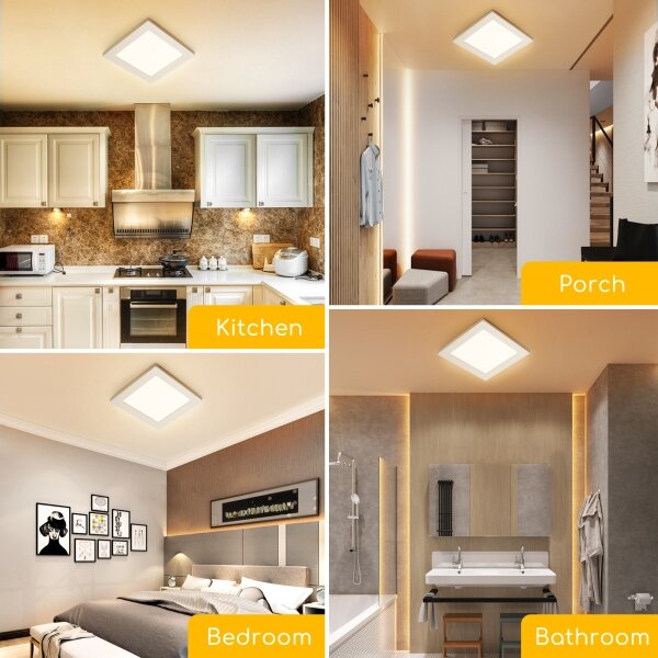 Aigostar - LED таванен плафон за повърхностен монтаж LED/9W/230V 3000K 12,2x12,2 cm бял