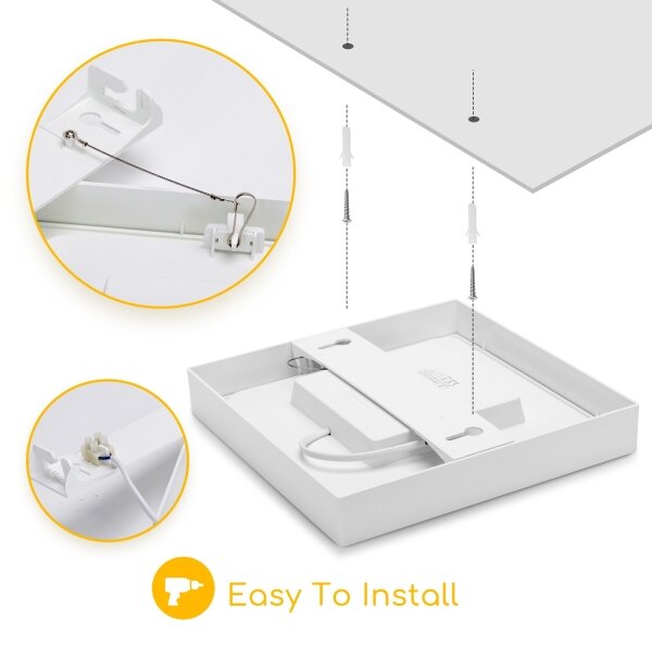 Aigostar - LED таванен плафон за повърхностен монтаж LED/9W/230V 3000K 12,2x12,2 cm бял