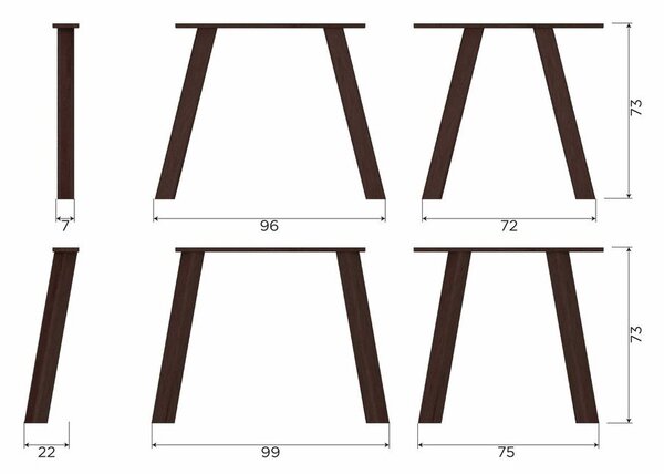 Трапезна маса от масивен дъб 100x180 cm Tablo – WOOOD