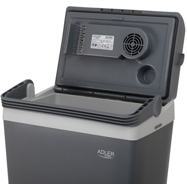 Хладилна кутия Adler AD 8094, 22 литра, 45/55 W, 12V/220V, Климатичен клас ST, Специална изолация C5H10, Сив