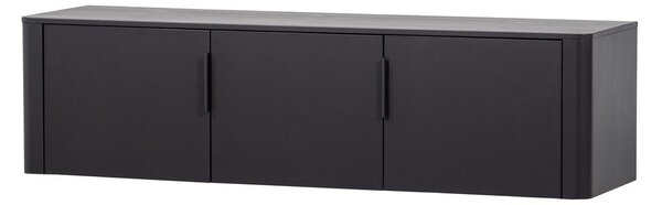 Матово черна маса за телевизор от масивен бор 154x56x44 cm Gunnar – WOOOD