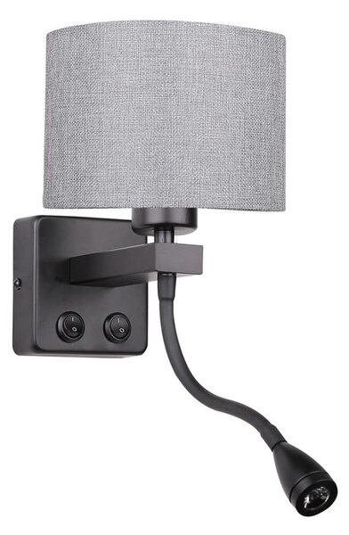 LED гъвкаво осветление POLO 1xE27/40W+LED/2W 230V черно