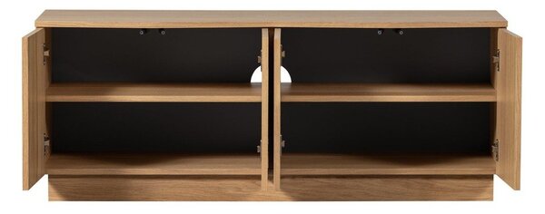 Маса за телевизор от масивен дъб в естествен цвят 133x52x45 cm Zuma – WOOOD