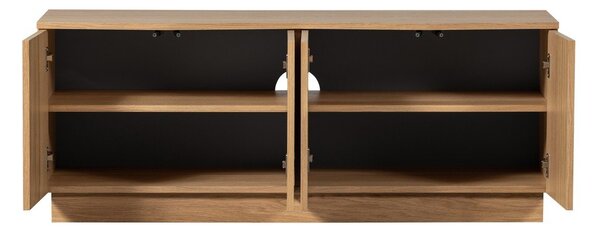 Маса за телевизор от масивен дъб в естествен цвят 133x52x45 cm Zuma – WOOOD