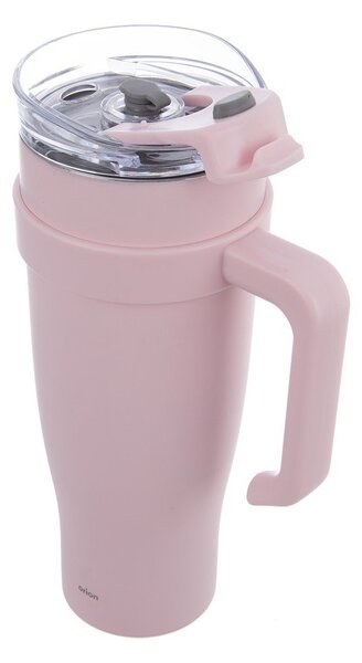 Розова термочаша със сламка 1,2 l Termo – Orion