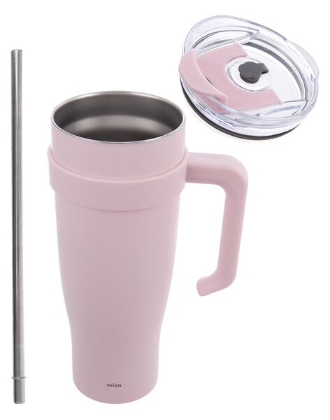 Розова термочаша със сламка 1,2 l Termo – Orion