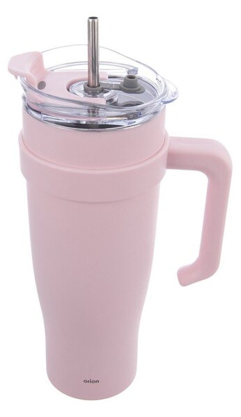 Розова термочаша със сламка 1,2 l Termo – Orion