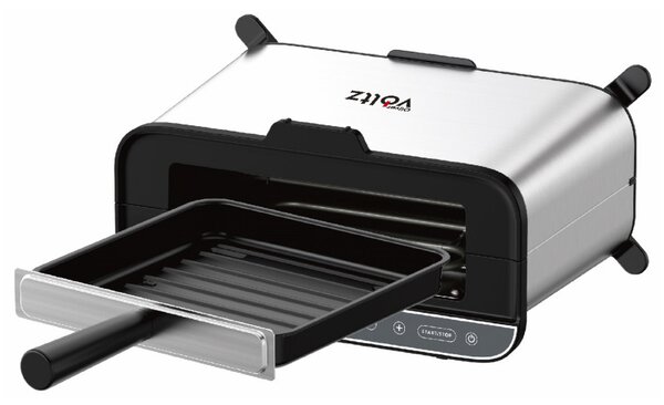 Мултифункционален уред за готвене 4в1 Oliver Voltz OV51015R, 1700W, 240x225 мм, Защита от прегряване, Инокс/Черен