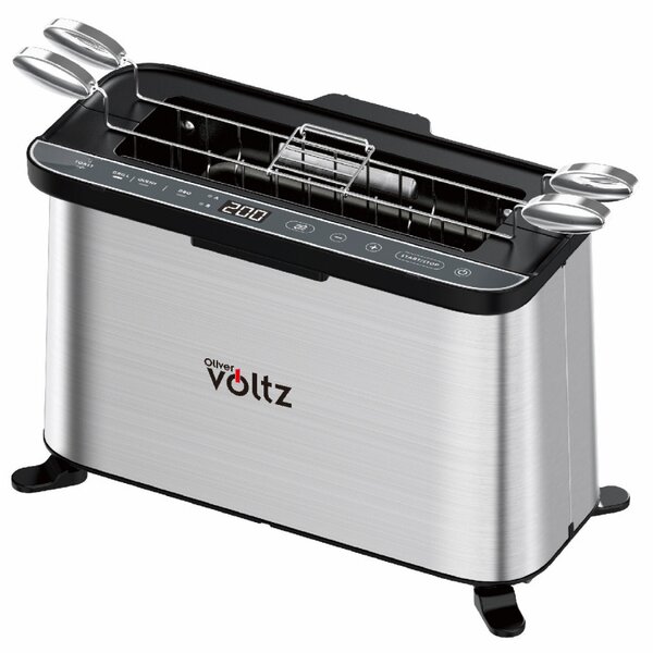 Мултифункционален уред за готвене 4в1 Oliver Voltz OV51015R, 1700W, 240x225 мм, Защита от прегряване, Инокс/Черен