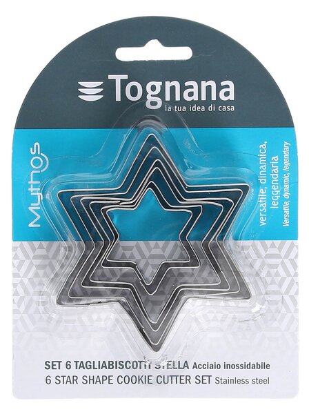 Комплект форми за сладки TOGNANA Mythos, 6 броя, звезди