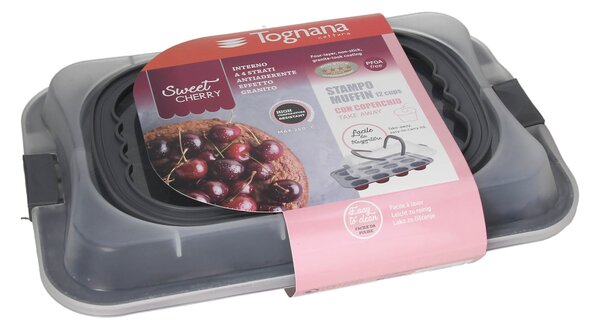 Форма за мъфини TOGNANA Sweet Cherry, 12 броя, с капак
