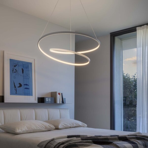 Ideal Lux - LED димируем полилей на кабел OZ LED/48W/230V Ø 60 см CRI 90 бял