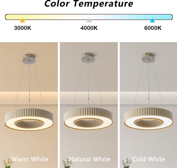 Brilagi - димируем LED полилей LUMIX LED/48W/230V 3000-6000K бежов Ø 50 см + дистанционно управление