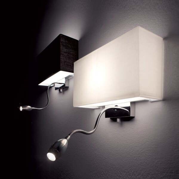 Ideal Lux - LED гъвкаво осветление HOTEL 1xE27/60W/230V + LED/1,5W/230V