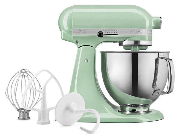 Планетарен миксер KitchenAid Artisan Elegance 5KSM125EPT, 300W, 4.8 л, Direct drive, 10 скорости, Зелен