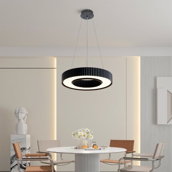 Brilagi - Димируем LED полилей LUMIX LED/48W/230V 3000-6000K, черен, Ø 50 см + дистанционно управление