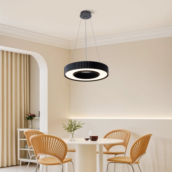 Brilagi - Димируем LED полилей LUMIX LED/48W/230V 3000-6000K, черен, Ø 50 см + дистанционно управление