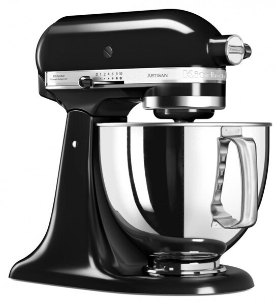 Планетарен миксер KitchenAid Artisan Elegance 5KSM125EOB, 300W, 4.8 л, Direct drive, 10 скорости, Черен