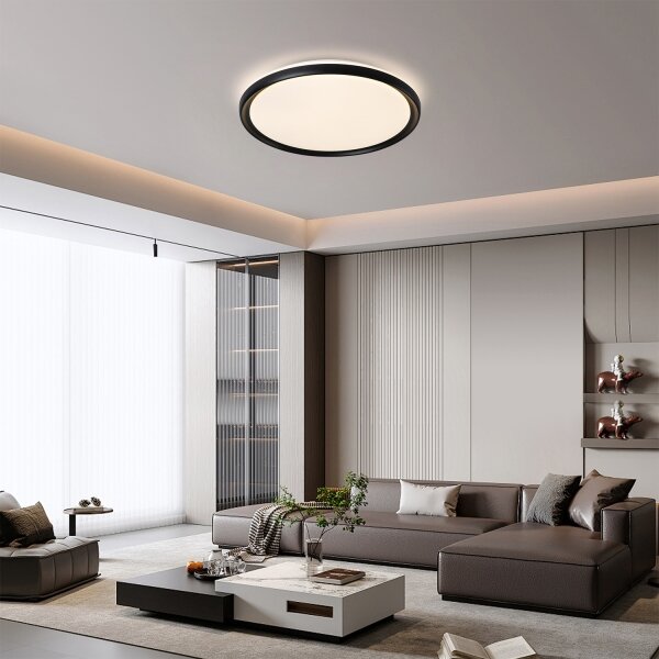 Brilagi - LED димируема таванна лампа RIVO LED/72W/230V 3000-6000K черна, диаметър 50 cm +ДУ