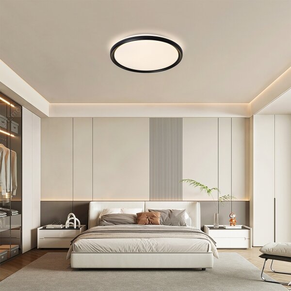 Brilagi - LED димируема таванна лампа RIVO LED/72W/230V 3000-6000K черна, диаметър 50 cm +ДУ