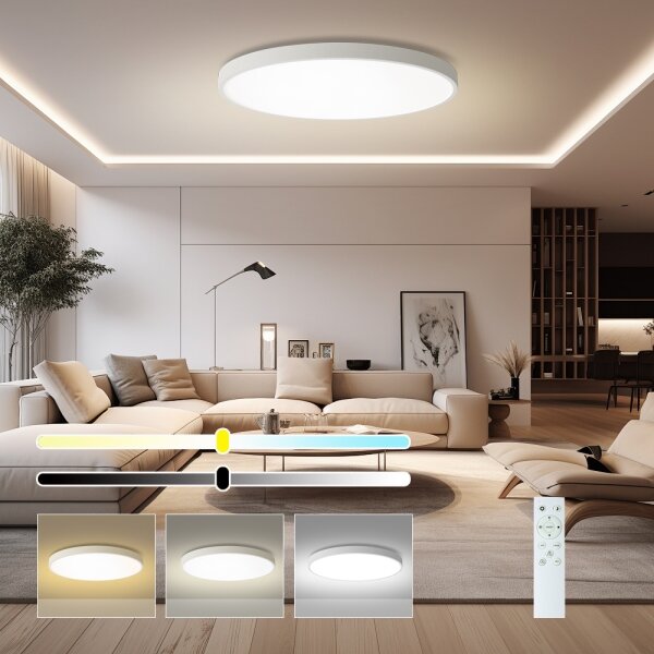 BRILAGI - димируемо LED осветително тяло POOL SMART LED/128W/230V диам. 100 см Wi-Fi Tuya бяло + дистанционно управление