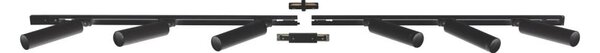 Zuma Line 3027 - Спот в релсова система LULU 6xGU10/35W/230V черен