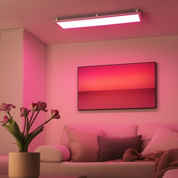 Eglo 32734 - LED RGBW димируем повърхностно монтиран панел SALOBRENA-C 34W/230V бял + дистанционно управление