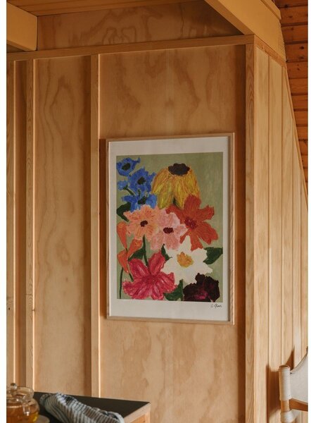 Постер 50x70 cm Flowers on Sage Green – Carla Llanos – The Poster Club