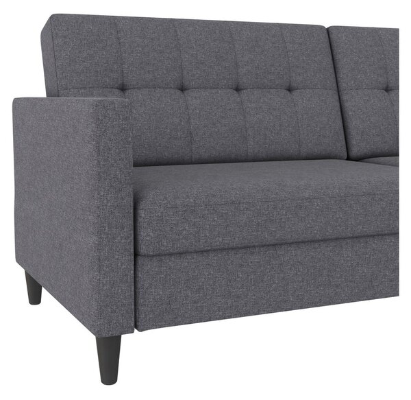 Сив сгъваем диван 203 cm Hartford – Støraa