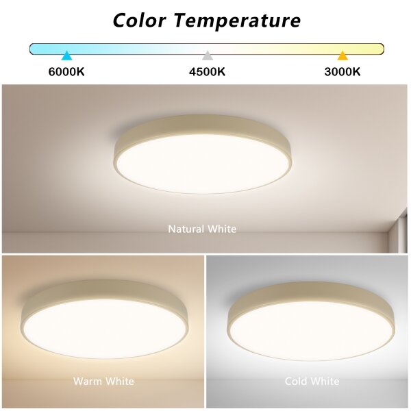Brilagi - LED таванно осветително тяло POOL LED/48W/230V 3000/4000/6000K Ø 40 cm бежово