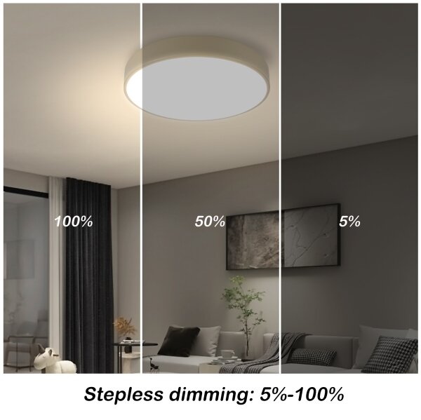 Brilagi - димируемо LED осветително тяло POOL LED/36W/230V 3000–6000K Ø 30 см бежово + с дистанционно управление