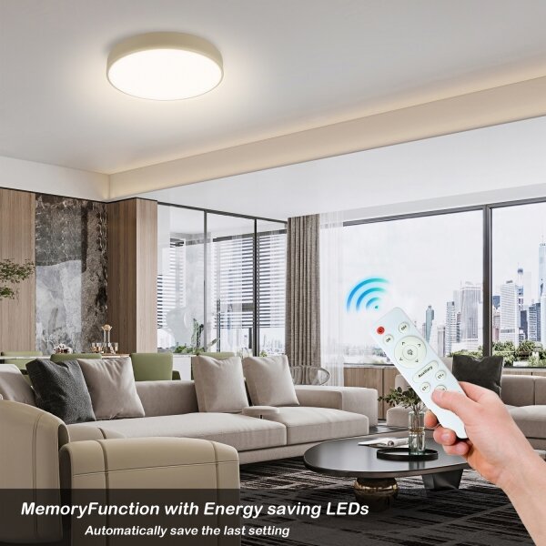 Brilagi - димируемо LED осветително тяло POOL LED/36W/230V 3000–6000K Ø 30 см бежово + с дистанционно управление