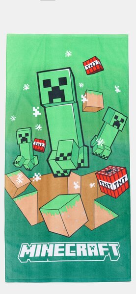Sinsay - Памучна кърпа Minecraft - зeлeн