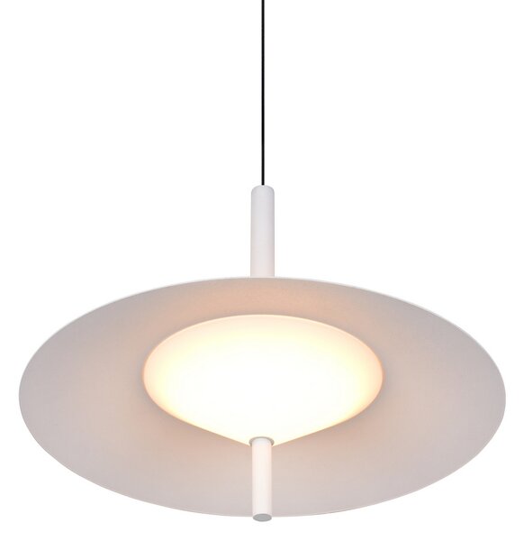 Trio Lighting LED висяща лампа „Амало“, матово бяло, Ø 30 см, метал, CCT, Затъмняване, Бял, Дневна/трапезария, Метал, Модерен