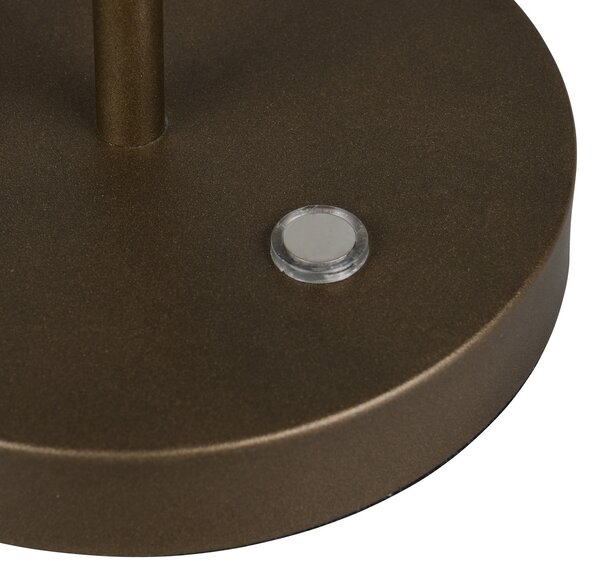 Trio Lighting LED настолна лампа Amalo в платинен цвят, височина 46 см, метал, CCT, Затъмняване, Металик, Дневна/трапезария, Метал, Модерен