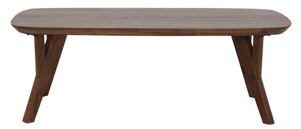 Масичка за кафе от масивна акация в тъмно естествен цвят 65x120 cm Quenza – Light & Living
