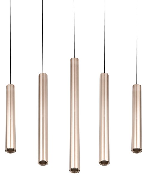 Trio Lighting LED висяща лампа „Аримато“, дължина 94 см, метал в кремав цвят, CCT, Бежов, Дневна/трапезария, Метал, Модерен